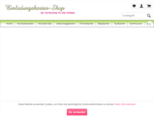 Tablet Screenshot of einladungskarten-shop.net